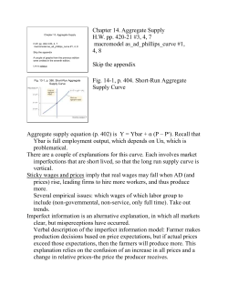 Sticky wages and prices