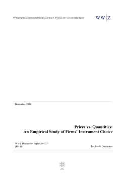 Prices vs. Quantities: An Empirical Study of Firms` Instrument