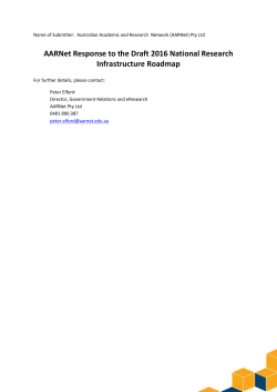 AARNet Response to the Draft 2016 National Research