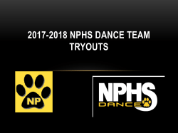 2016-2017 NPHS Dance Team Tryouts