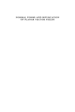 normal forms and bifurcation of planar vector fields