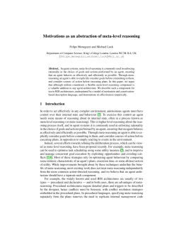 Motivations as an abstraction of meta