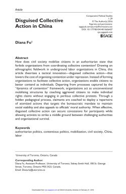 Disguised Collective Action in China