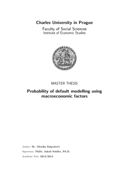 Probability of default modelling using macroeconomic factors