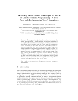 Modelling Video Games` Landscapes by Means of Genetic