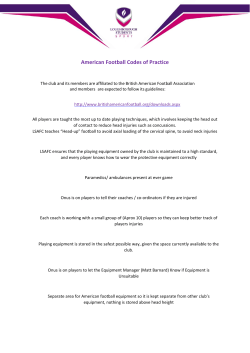 American Football Codes of Practice