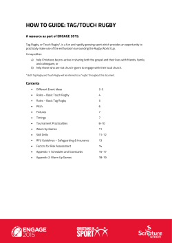 how to guide: tag/touch rugby