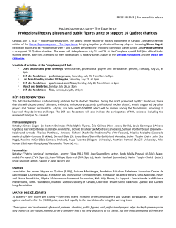 Professio onal hocke ey players a and public c figures un nite to sup