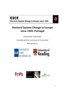 Section 1: Overview of Portuguese Electoral System Changes since