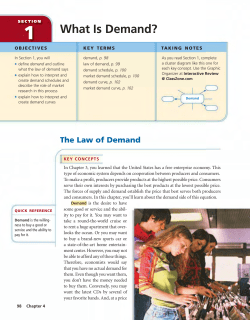 What Is Demand? - AHHS Support for Student Success