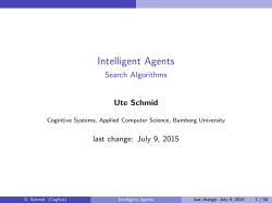 Intelligent Agents - Search Algorithms