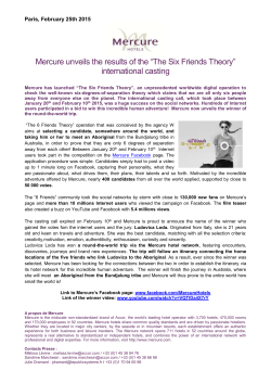 Mercure unveils the results of the &ldquo;The Six Friends Theory&rdquo;