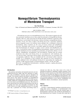 Nonequilibrium thermodynamics of membrane transport