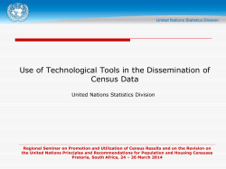 Use of Technological Tools in the Dissemination of Census Data