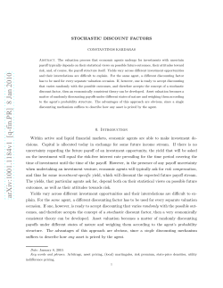 Stochastic discount factors