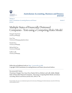 Multiple States of Financially Distressed Companies : Tests using a