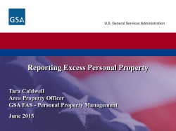 Reporting Excess Personal Property