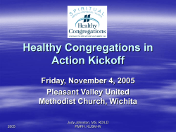 Healthy Congregations in Action Kickoff