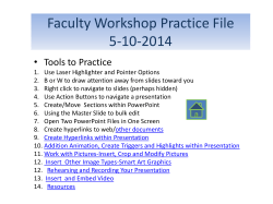 Faculty Workshop Practice PPT