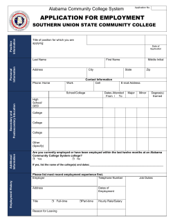 Southern Union Application - Alabama Community College System