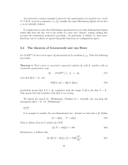 3.4 The theorem of Groenewold and van Howe