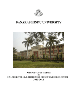 LL.B. (Hons.) - Banaras Hindu University (BHU)