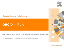 Elsevier - euroCRIS` Repository