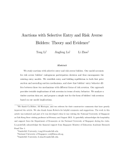 Auctions with Selective Entry and Risk Averse Bidders