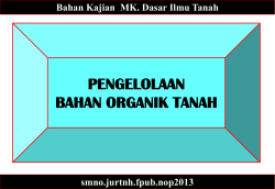 dit-pengeloalan bahan organik tanah