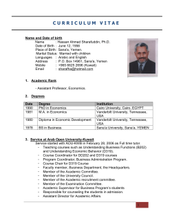 Faculty CV - Arab Open University