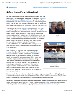 Safe at Home Plate in Maryland | Peanut Free RD