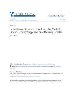 Prearraignment Lineup Procedures