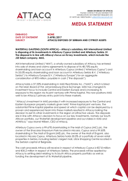 attacq disposes of serbian and cypriot assets