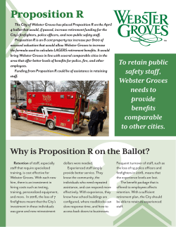 Proposition R - City of Webster Groves