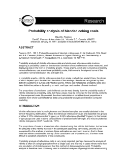 Probability analysis of blended coking coals