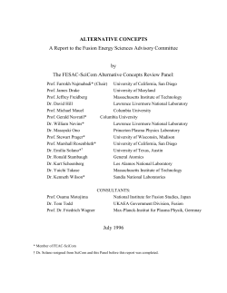alternative concepts - Advanced Energy Technology Program