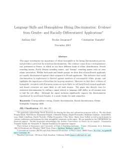 Language Skills and Homophilous Hiring