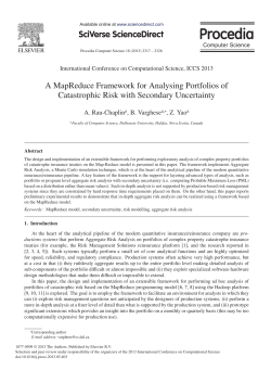 A MapReduce Framework for Analysing Portfolios of Catastrophic
