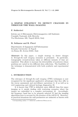 A SIMPLE STRATEGY TO DETECT CHANGES IN THROUGH THE