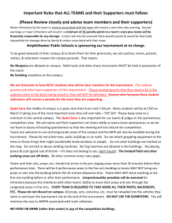 Tournament Site Rules