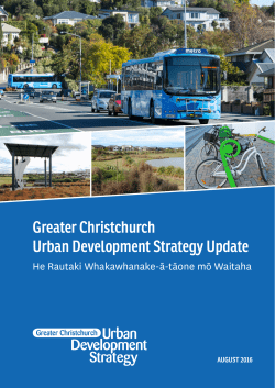 Greater Christchurch Urban Development Strategy Update