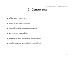 6.079 Introduction to Convex Optimization, Lecture 2: Convex sets