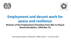 Employment and decent work for peace and resilience