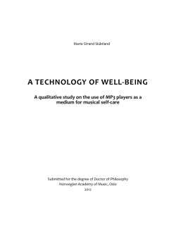 A technology of well-being