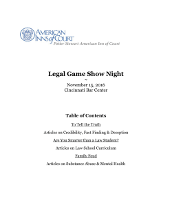 Legal Game Show Night - Cincinnati Bar Association
