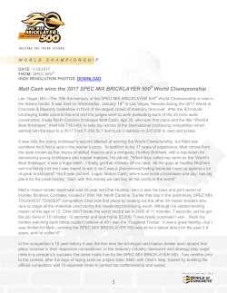 Matt Cash wins the 2017 SPEC MIX BRICKLAYER 500 World