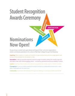 Student Recognition Award Nomination