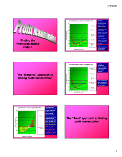 “Marginal” approach to finding profit maximization