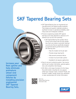 SKF Tapered Bearing Sets