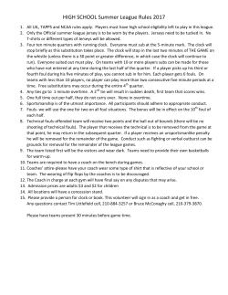 HIGH SCHOOL Summer League Rules 2017 - Alamo City All